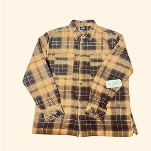Men's Plaid Shirt - Brown and Black